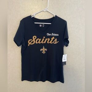 NWT New Orleans Saints G-III 4Her V-Neck T-Shirt Women’s XL
